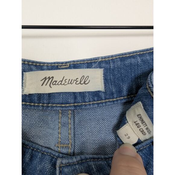 Madewell Emmett Wide Leg Crop Jean in Langston Wash - Picture 7 of 8